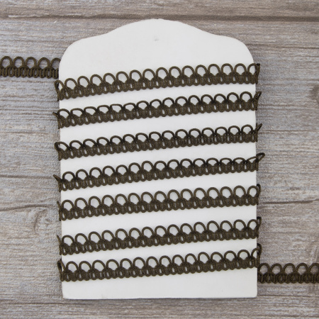 Тесьма PEGA тип отделочная, цвет коричневый, 10 мм. Арт 844150010A7903          