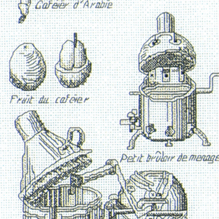 Набор для вышивания "Дизайн кофеварок", канва аида 16 ct. Арт 3028A                   