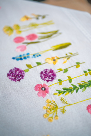 Набор для вышивания скатерти "Весенние цветы" . Арт PN-0199588