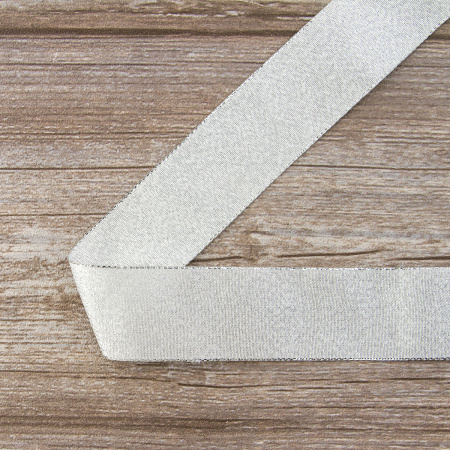 Лента металлик SAFISA, 38 мм, 25 м, цвет 102, серебро. Арт 25197-38мм-102          