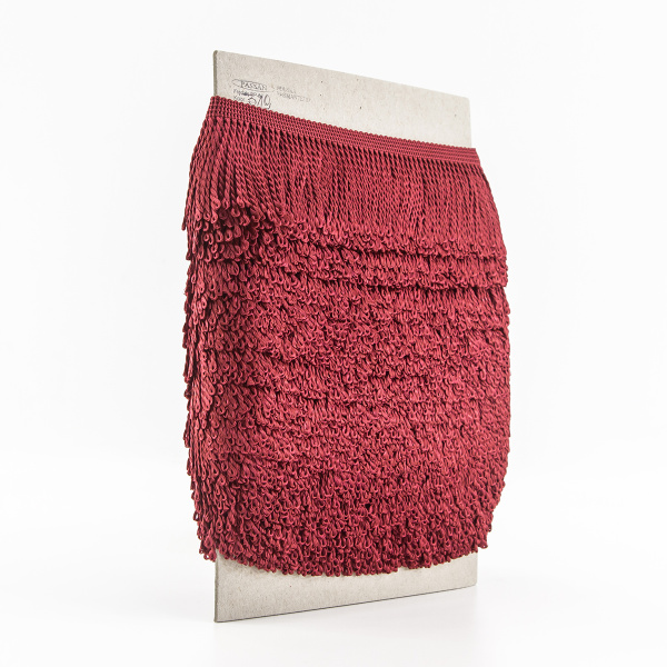 Бахрома витая, 60 мм, цвет кораллово-розовый темный. Арт PP-60 col.319