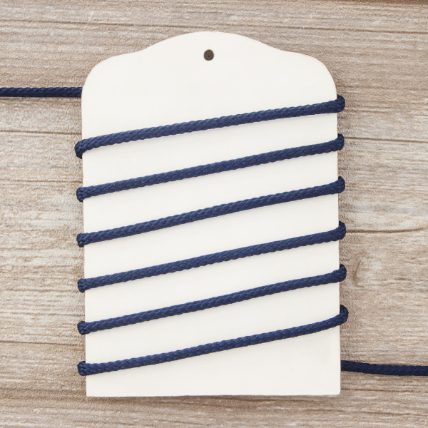 Шнур плетеный SPIRAL ( SAFISA), 4 мм, 25 м, цвет синий темный. Арт 25281-4-15