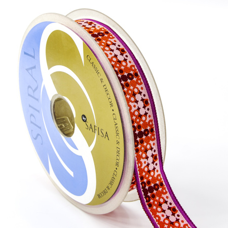 Лента жаккард SAFISA, 25 мм, 15 м, цвет 02. Арт 9105-25мм-02