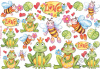 Бумага упаковочная "Лягушки", рисовая, 48 х 33 см. Арт DFS101                  