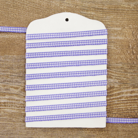 Лента с рисунком клетка SAFISA, 6 мм, 25 м, цвет 08, сиреневый. Арт 466-06мм-08             