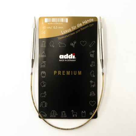 Спицы, круговые, супергладкие, addiClassic №6.5, 40 см. Арт 105-7/6.5-40