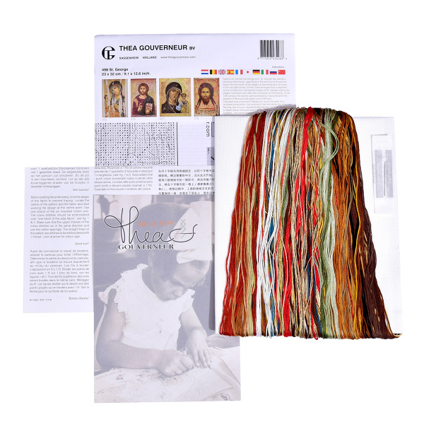 Набор для вышивания "Чудо Георгия о змие", канва аида 18 ct. Арт 498A