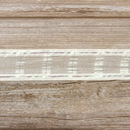 Лента органза "с памятью" SAFISA, 38 мм, 15 м цвет 56, кремовый. Арт 25256-38мм-56           