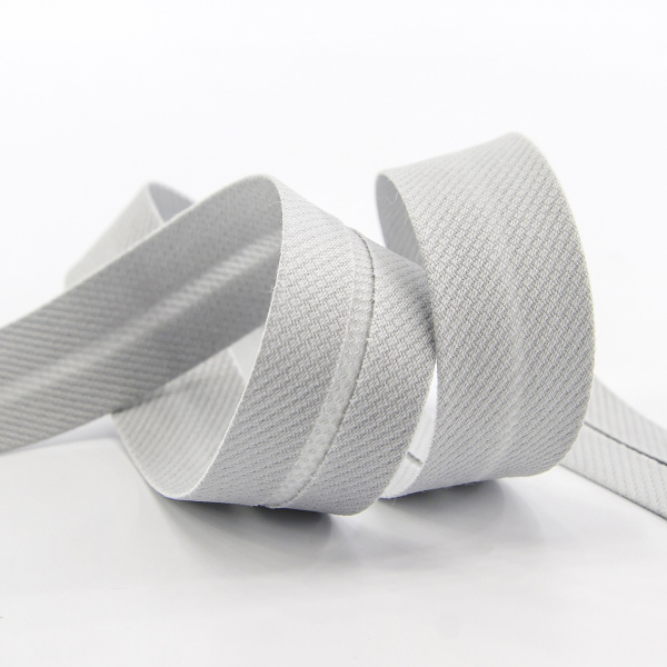 Косая бейка хлопок/полиэстер, 20 мм, 20 м, цвет 27, Серый светлый. Арт 6470-20мм-27