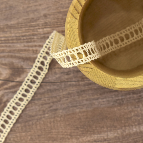 Хлопковое кружево, 12 мм, цвет натуральный. Арт 2188/58
