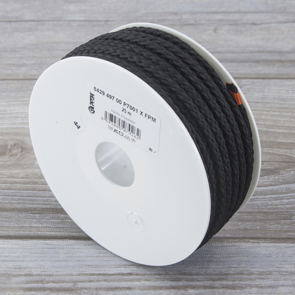 Шнур PEGA полиэстровый, цвет черный, 6,0 мм. Арт 842949700P7001