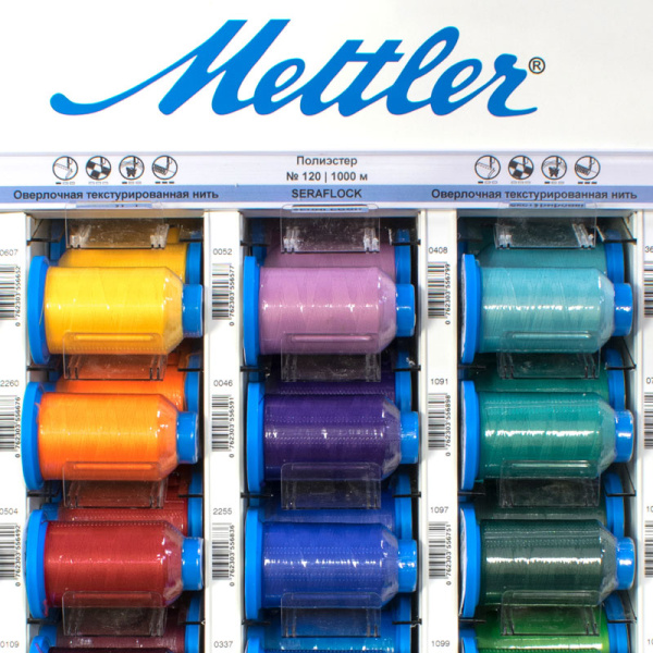 Стенд-верхушка нити оверлочной  текстурированной SERAFLOCK 1000 м. Арт GELA M31-Compl