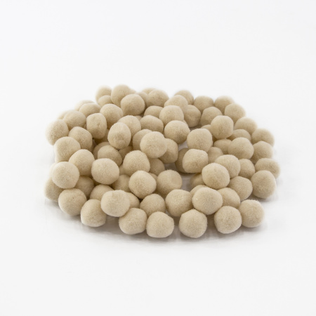 Помпоны декоративные, россыпь, диаметр 20 мм, 100 шт, цвет светло-бежевый. Арт P-1- col.712