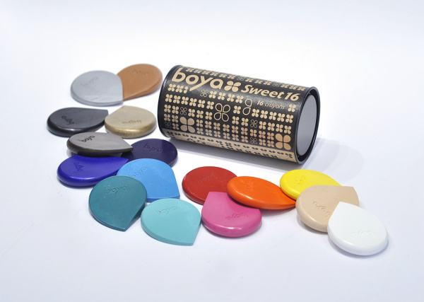 Пастель восковая для рисования Boya, набор мелков. Арт 16 SET