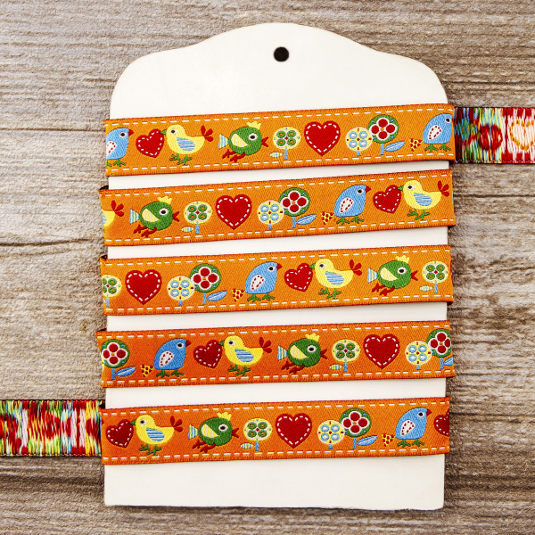 Лента жаккард SAFISA, 15 мм, 15 м, цвет 03. Арт 9184-15мм-03