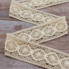 Мерсеризованное хлопковое кружево, 95 мм, цвет небелёный. Арт 1104/L1                 