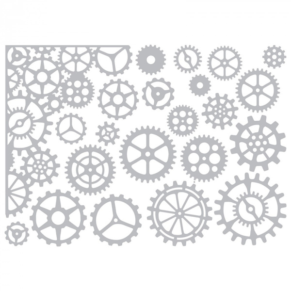 Набор ножей для вырубки Sizzix® Thinlits™ Die Set Set 22PK - Gearhead by Tim Holtz®. Арт 661184