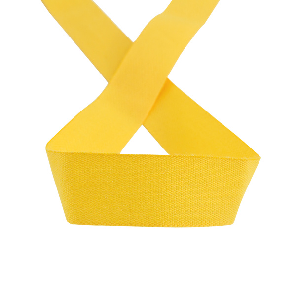 Тесьма киперная хлопковая на блистере SAFISA, 25 мм, 2 м , цвет 32, желтый. Арт P00260C-25мм-32         