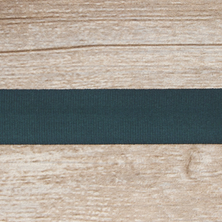 Лента репсовая SAFISA, 25 мм, 25 м, цвет 43 зеленый темный. Арт 350-25мм-43