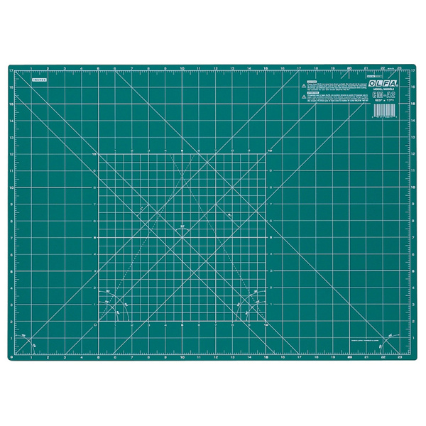 Мат раскройный двусторонний, толщина 2 мм, 60 х 43 см / 23" x 17". Арт CM-A2-RC