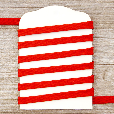 Шнур PEGA плоский, полиэстровый, цвет красный, 10 мм. Арт 842580140L7502