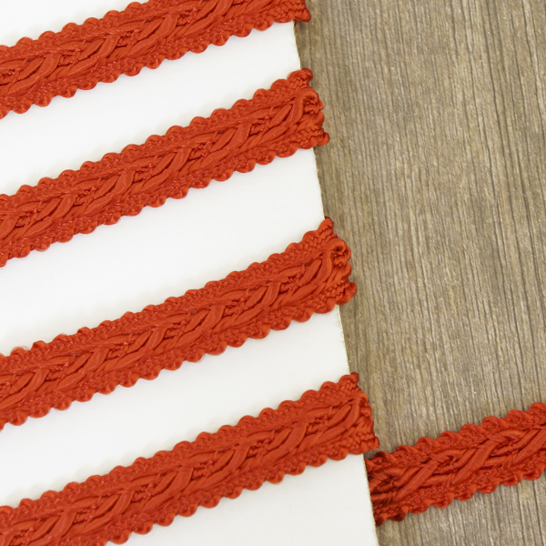 Тесьма PEGA тип интерьерная, цвет красный, 10 мм. Арт 843118400A7501          