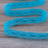 Мерсеризованное хлопковое кружево, 15 мм, цвет бирюзовый. Арт 1798/15                 
