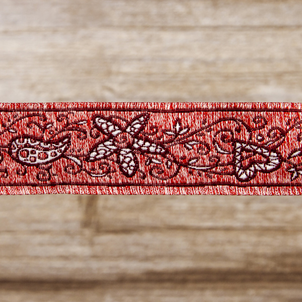 Лента жаккард SAFISA, 25 мм, 15 м, цвет 05. Арт 9104-25мм-05          