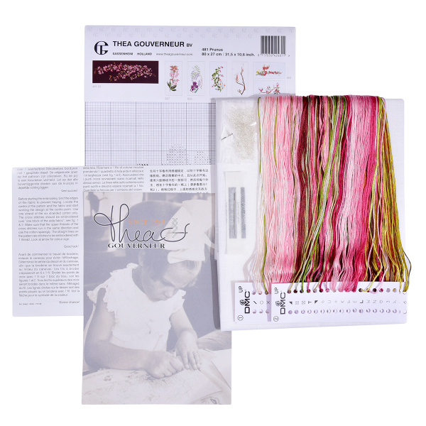 Набор для вышивания "Ветка сакуры", канва лён 36 ct. Арт 481                     