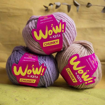 Пряжа Wow-Chunky, 75% акрил, 15% шерсть, 10% альпака, 100 г, 75 м. Арт 1312.57