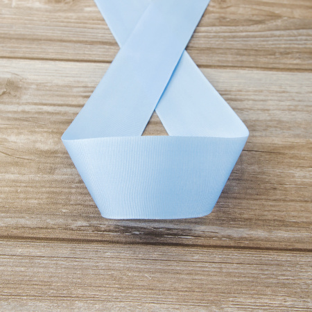 Лента репсовая SAFISA, 50 мм, 25 м, цвет 04 голубой светлый. Арт 350-50мм-04