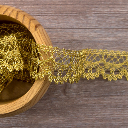 Кружево, 24 мм, золотой. Арт 1137/28