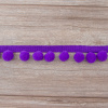 Тесьма с помпонами, диаметр 20 мм, цвет фиолетовый. Арт PA-40-col.404
