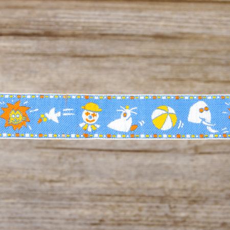 Лента жаккард SAFISA, 20 мм, 15 м, цвет 01. Арт 9108-20мм-01             