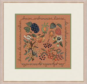 Набор для вышивания "Autumn Flowers" (Осенние цветы), 13 х 14 см