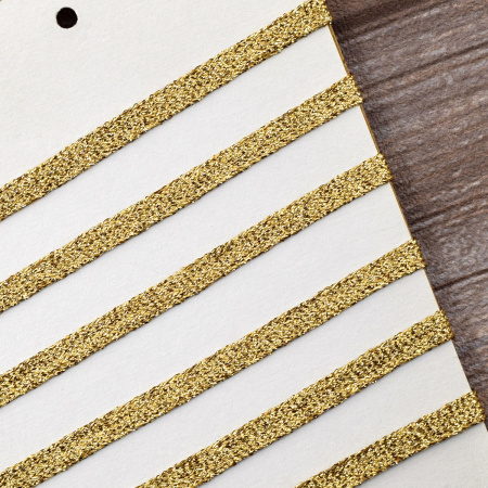 Тесьма PEGA тип декоративная люрексная, цвет золотой, 7,5 мм. Арт 881113921X7000          