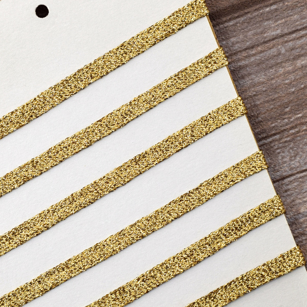 Тесьма PEGA тип декоративная люрексная, цвет золотой, 7,5 мм. Арт 881113921X7000          