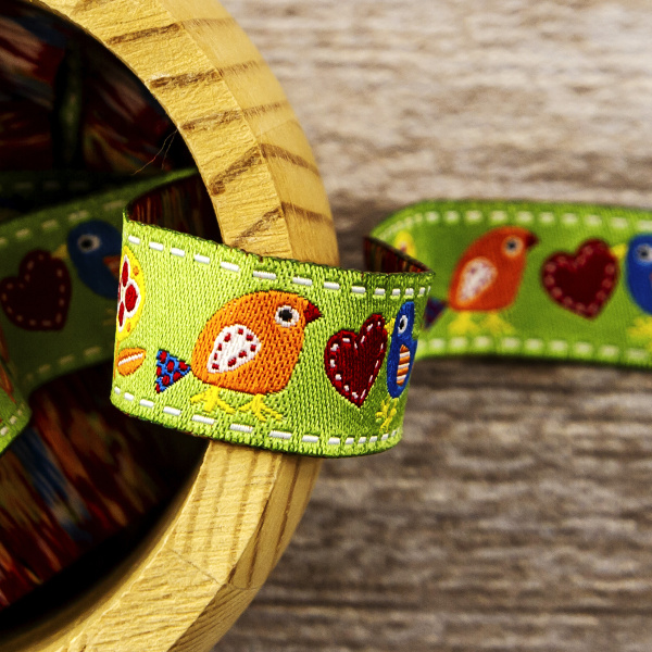 Лента жаккард SAFISA, 15 мм, 15 м, цвет 04. Арт 9184-15мм-04