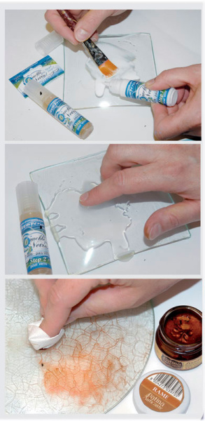 Лак"Кракле Vetro (Ветро)"для стекла, двухкомпонентный. Арт KE18P                   