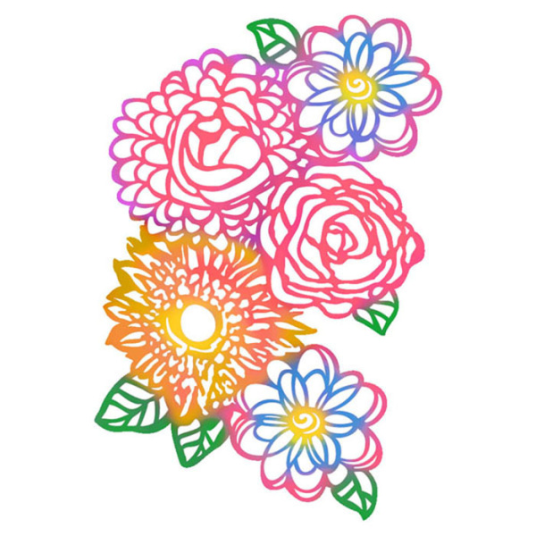 Трафарет "Цветы". Арт KSG389