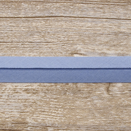 Косая бейка хлопок, 20 мм, 25 м, цвет 65, цвет голубой. Арт 6600-20мм-65