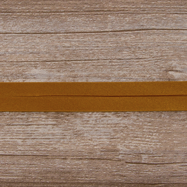 Косая бейка атласная 20 мм, 25 м, цвет 44, бронзовый. Арт 6260-20мм-44            