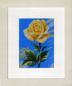 Набор для вышивания "Yellow Rose on Blue" 