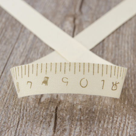 Лента хлопковая на картонной мини-катушке "Сантиметровая лента". Арт VR15.013