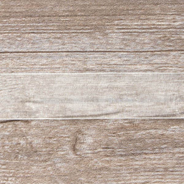 Лента органза SAFISA мини-рулон, 25 мм, 2,5 м, цвет 02, белый. Арт P00520-25мм-02          