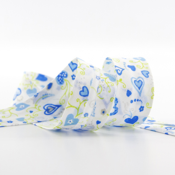 Косая бейка с рисунком SAFISA арт. 6518, 20 мм, 20 м, цвет 01. Арт 6518-20мм-01