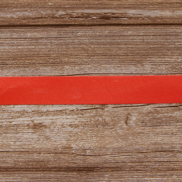 Косая бейка атласная 30 мм, 25 м, цвет 59, коралловый. Арт 6260-30мм-59            