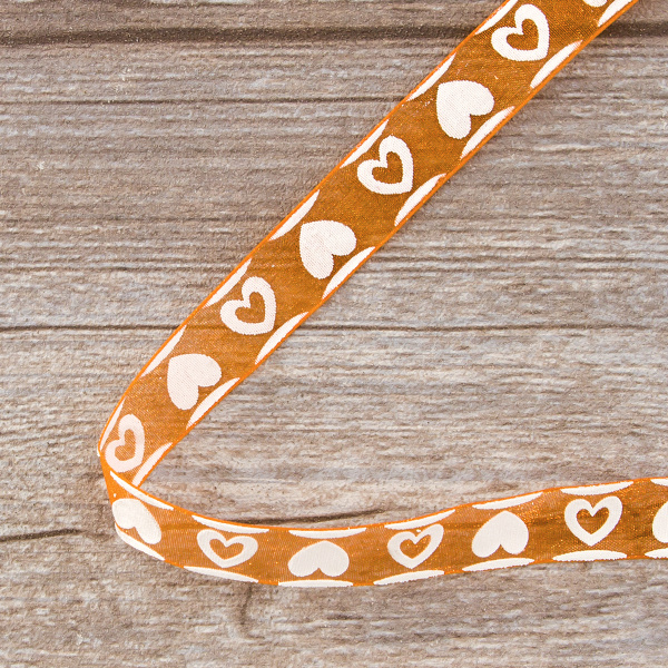 Лента органза с напечатанным рисунком SAFISA, 15 мм, 25 м, цвет 61. Арт 25255-15мм-61           