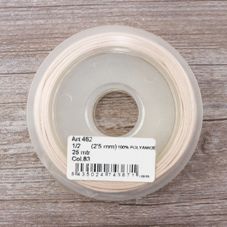 Шнур атласный SAFISA 2 мм, 25 м, цвет 83, чайная роза. Арт 462-83                  