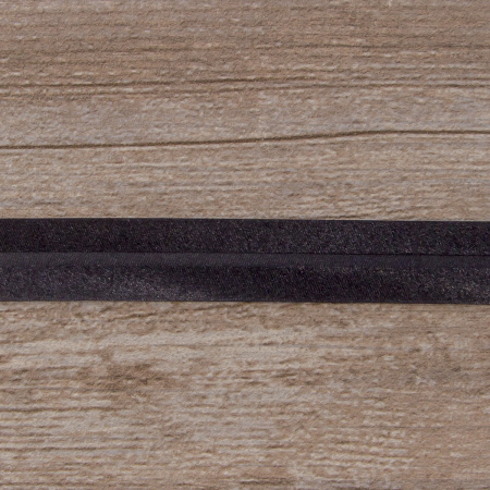 Косая бейка атласная 20 мм, 25 м, цвет 72, черно-синий. Арт 6260-20мм-72            